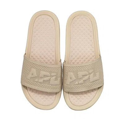 Apl Athletic Propulsion Labs Women's Big Logo Techloom Slide In Parchment In Beige