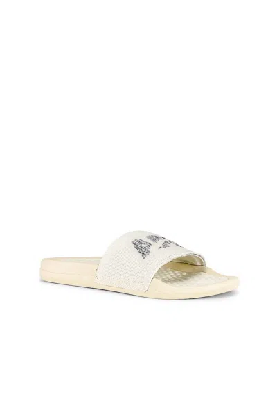 Apl Athletic Propulsion Labs Women's Big Logo Techloom Slide In Pristine/heather Grey In White