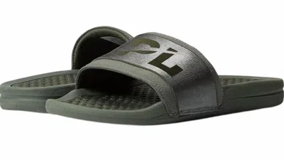 Apl Athletic Propulsion Labs Women's Big Logo Techloom Slide Sandal In Fatigue In Green