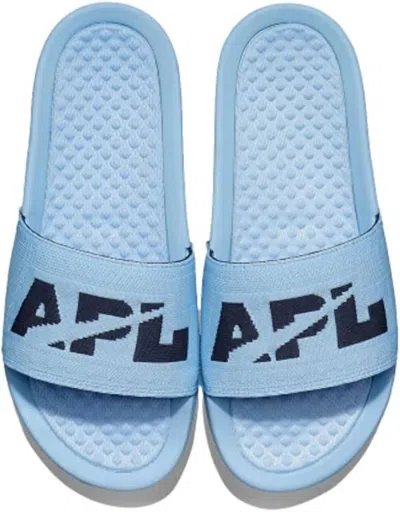 Apl Athletic Propulsion Labs Women's Big Logo Techloom Slide Sandal In Ice Blue/midnight In Multi