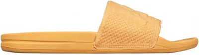 Apl Athletic Propulsion Labs Women's Big Logo Techloom Slide Sandal In Marigold In Gold