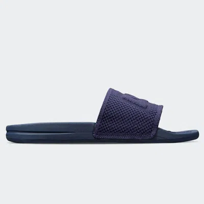 Apl Athletic Propulsion Labs Women's Big Logo Techloom Slide Sandal In Navy In Black