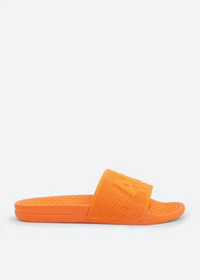 Apl Athletic Propulsion Labs Women's Big Logo Techloom Slide Sandal In Orange