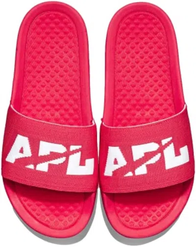 Apl Athletic Propulsion Labs Women's Big Logo Techloom Slide Sandal In Red/white