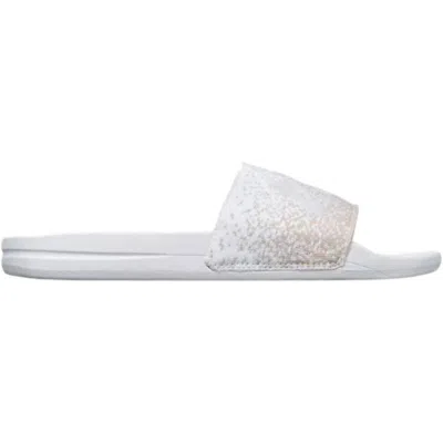 Apl Athletic Propulsion Labs Women's Big Logo Techloom Slide Sandal In White/pastel Melange/ombre