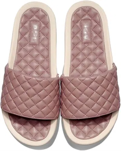 Apl Athletic Propulsion Labs Women's Lusso Slide Sandal In Beachwood Pristine In Brown
