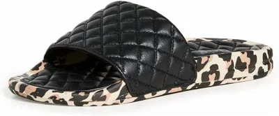 Apl Athletic Propulsion Labs Women's Lusso Slide Sandal In Black/leopard