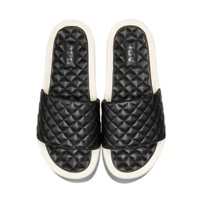 Apl Athletic Propulsion Labs Women's Lusso Slide Sandal In Black/pristine In Multi
