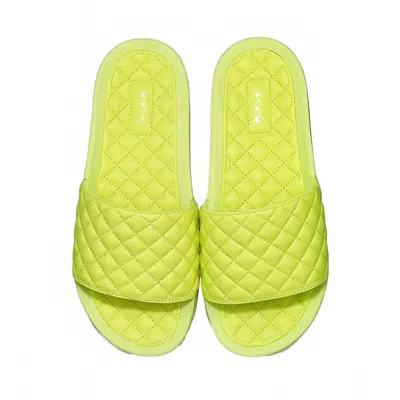 Apl Athletic Propulsion Labs Women's Lusso Slide Sandal In Bright Citrus In Yellow