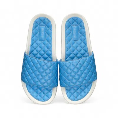 Apl Athletic Propulsion Labs Women's Lusso Slide Sandal In Coastal Blue/ivory