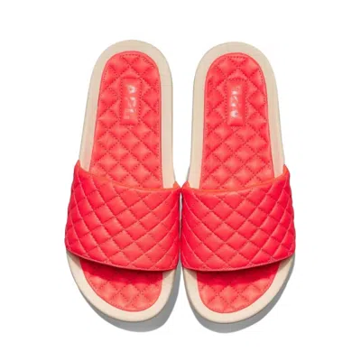 Apl Athletic Propulsion Labs Women's Lusso Slide Sandal In Magma/pristine In Red