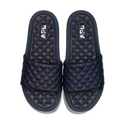 Apl Athletic Propulsion Labs Women's Lusso Slide Sandal In Midnight In Blue
