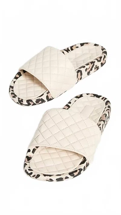 Apl Athletic Propulsion Labs Women's Lusso Slide Sandal In Parchment/leopard In Multi