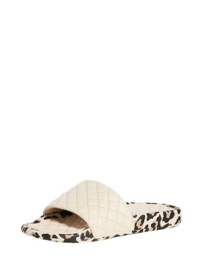 Apl Athletic Propulsion Labs Women's Lusso Slides In Parchment/leopard In White