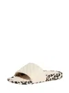 APL ATHLETIC PROPULSION LABS WOMEN'S LUSSO SLIDES IN PARCHMENT/LEOPARD