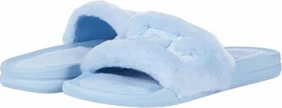 Apl Athletic Propulsion Labs Women's Shearling Slide Sandal In Ice Blue