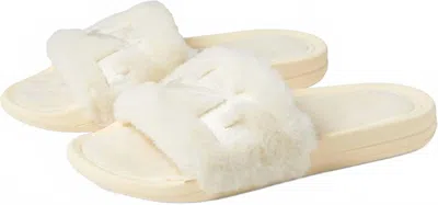 Apl Athletic Propulsion Labs Women's Shearling Slide Sandal In Vanilla In Multi