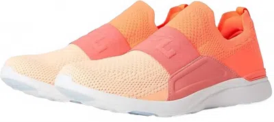 Apl Athletic Propulsion Labs Women's Techloom Bliss Shoe In Laser Red/fire Coral/faded Peach In Multi
