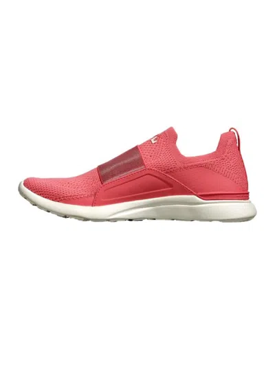 Apl Athletic Propulsion Labs Women's Techloom Bliss Shoes In Fire Coral/ivory In Red