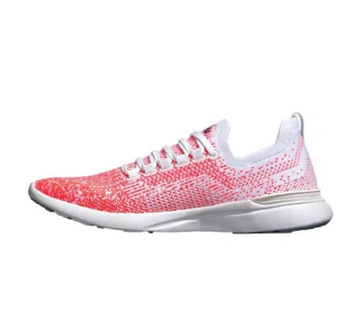 Apl Athletic Propulsion Labs Women's Techloom Breeze Shoes In White/impulse Red/ombre In Multi
