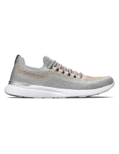 Apl Athletic Propulsion Labs Women's Techloom Breeze Sneaker In Metallic Silver/multi/white In Gray