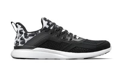 Apl Athletic Propulsion Labs Women's Techloom Tracer Shoe In White/black/leopard In Multi