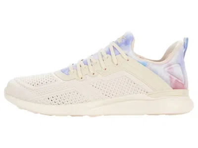 Apl Athletic Propulsion Labs Women's Techloom Tracer Shoes In Warm Silk/ice Blue/tie-dye In White