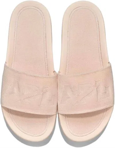 Apl Athletic Propulsion Labs Women's Techloom Velvet Slide Sandal In Creme In Neutral