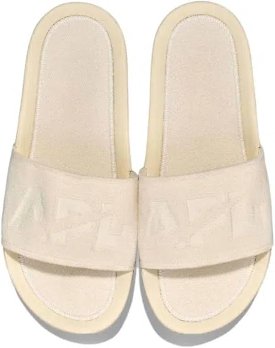 Apl Athletic Propulsion Labs Women's Techloom Velvet Slide Sandal In Pristine In Neutral