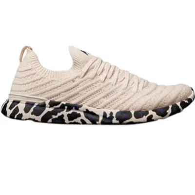 Apl Athletic Propulsion Labs Women's Techloom Wave Athletic Sneakers In Creme/black/leopard In Multi