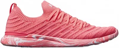 Apl Athletic Propulsion Labs Women's Techloom Wave Athletic Sneakers In Fire Coral/marble In Pink