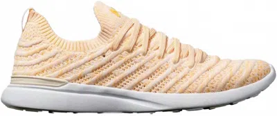 Apl Athletic Propulsion Labs Women's Techloom Wave Athletic Sneakers In Pristine/marigold/melange In Orange