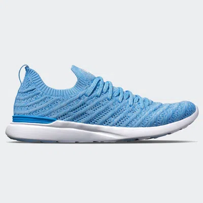 Apl Athletic Propulsion Labs Women's Techloom Wave Running Shoes In Coastal Blue/ice Blue/melange