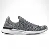 Apl Athletic Propulsion Labs Women's Techloom Wave Running Shoes In Heather Grey/black/white In Multi
