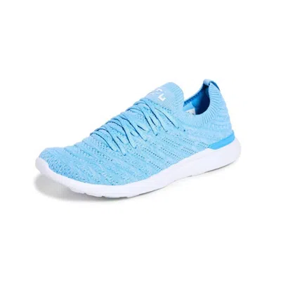 Apl Athletic Propulsion Labs Women's Techloom Wave Shoes In Coastal Blue/ice Blue/melange