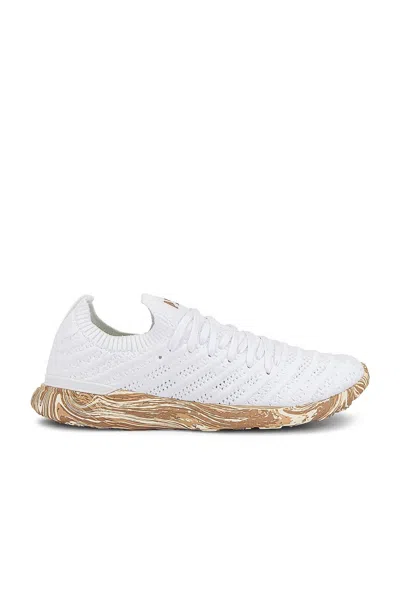 APL ATHLETIC PROPULSION LABS WOMEN'S TECHLOOM WAVE SNEAKER IN WHITE/ALMOND/MARBLE