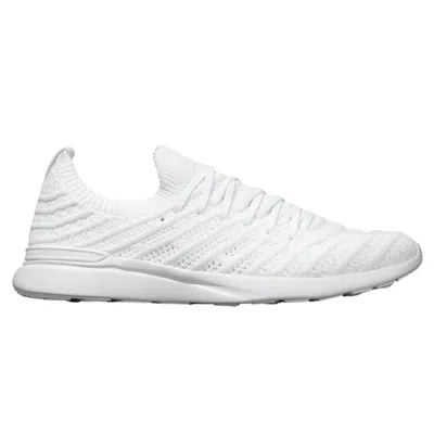 Apl Athletic Propulsion Labs Women's Techloom Wave Sneaker In White/neon Pink In White/white