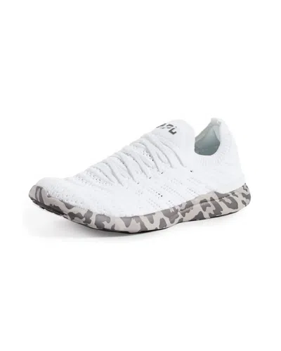 Apl Athletic Propulsion Labs Women's Techloom Wave Sneaker Shoes In White/asteroid/leopard In Multi