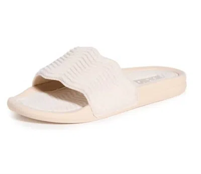 Apl Athletic Propulsion Labs Women Techloom Zigzag Slides In Beach/ivory In White