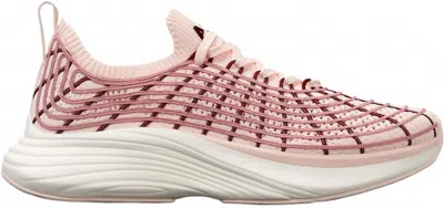 Apl Athletic Propulsion Labs Women's Techloom Zipline Shoe In Creme / Damask / Burgundy In Red