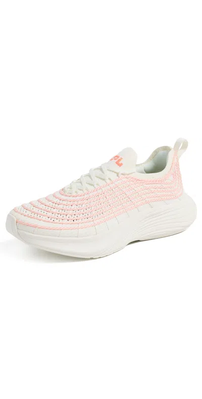 Apl Athletic Propulsion Labs Zipline Sneakers Ivory/sunset In Pink