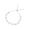 Apm Monaco Womens Silver Spark Adjustable Sterling Silver And Zirconia Bracelet