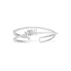 Apm Monaco Womens Silver Double-band Sliding Rings Sterling-silver And Zirconia Bracelet