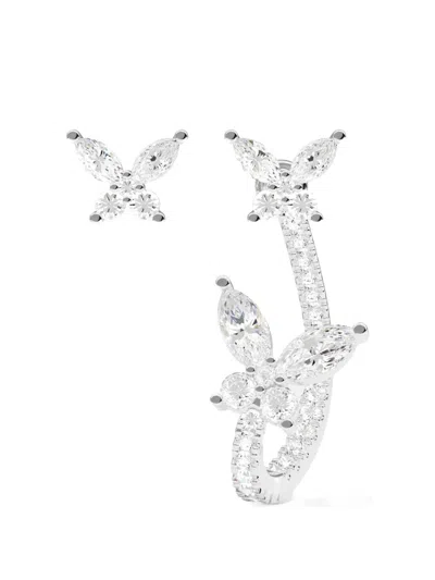 Apm Monaco Asymmetric Butterfly Earrings In Metallic