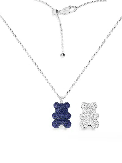 Apm Monaco Baba Bear Pendant Necklace In Burgundy