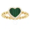 Apm Monaco Beads Heart Ring In Yellow/gold Tone