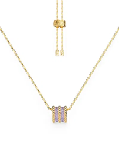Apm Monaco Cordage Crystal-embellished Necklace In Metallic