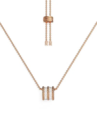 Apm Monaco Cordage Crystal-embellished Necklace In Metallic