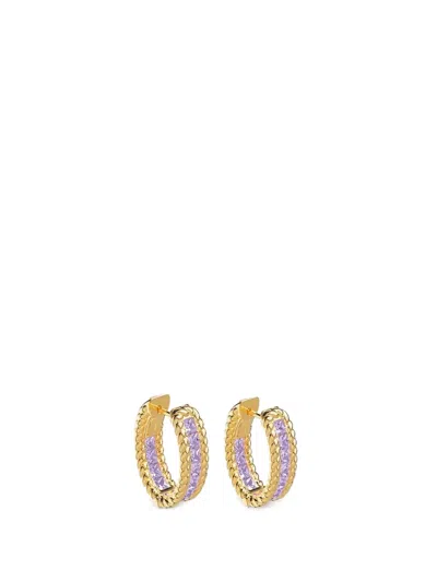 Apm Monaco Cordage Hoop Earrings In Gold
