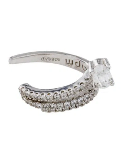 Pre-owned Apm Monaco Crystal Ear Cuff In Multi